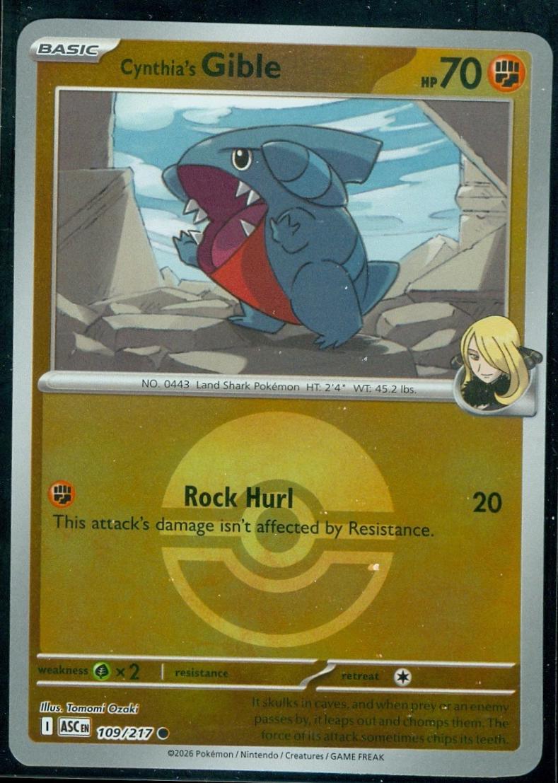 Ascended Heroes Cynthia's Gible [Ball] Pokémon card